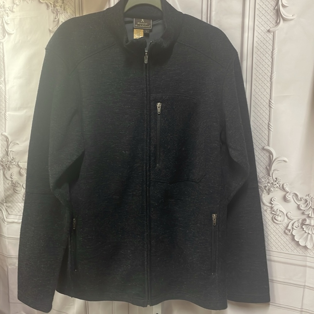 Royal Robbin's Wool Blend Full Zip with Zip Pockets Mens Large Jacket